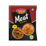 Ashish Meat Masala front pack with meat curry and chicken curry image, MRP Rs 10