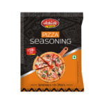 Ashish Pizza Seasoning front pack with cheese pizza image, MRP Rs 10