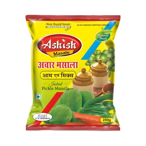 Ashish Masale Aam Evam Mix Achar Masala 200g - Instant Mango Pickle Spice Mix Pouch Front